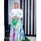 Colorful Belted Long Dress SW-5454